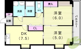 ナビオ神戸【3階】の間取り