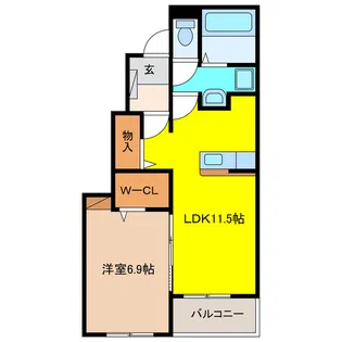 メゾン・ド・グレイス【1階】の間取り