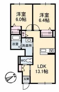 シャーメゾン白鳥【1階】の間取り