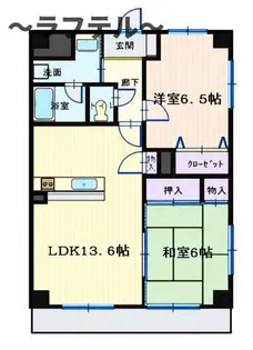 グリーンライズ南台【3階】の間取り