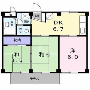坂口ハイツ【1階】の間取り