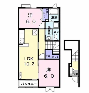 スプリング エンブレス【2階】の間取り