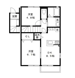 ブラックパール【2階】の間取り