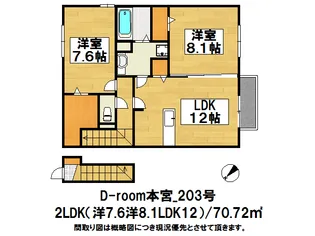 サスティナブルD-1【2階】の間取り