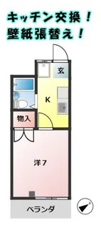 ソネットフジワラ【1階】の間取り