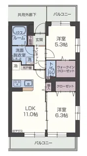 ヴィエント堺屋【2階】の間取り
