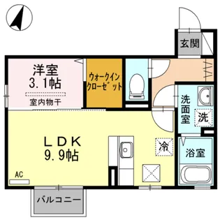 フレッサ B202【2階】の間取り