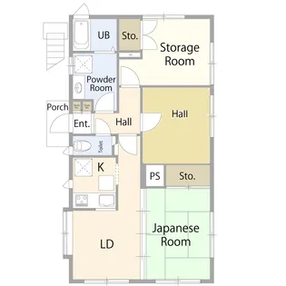 清水坂公園ハイツ【1階】の間取り