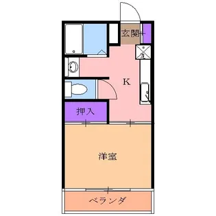 メモリアルハイツA【2階】の間取り