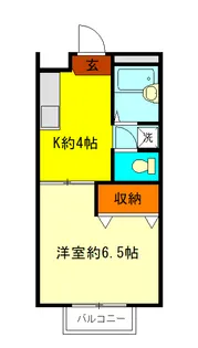 オサナガハイツ【2階】の間取り