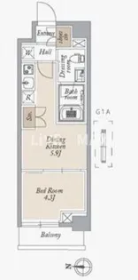 オーキッドレジデンス住吉【2階】の間取り