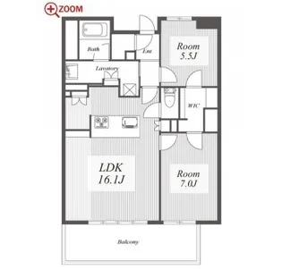 ロイヤルパークスERささしま【16階】の間取り