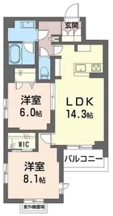 ワレアハレ新杉田【3階】の間取り