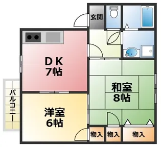 レジデンスグリーンヒル【2階】の間取り