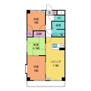 ミリアーゼ【1階】の間取り