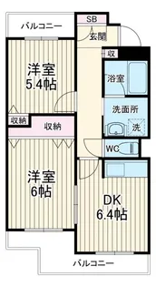 コンフォート・ヒル【1階】の間取り
