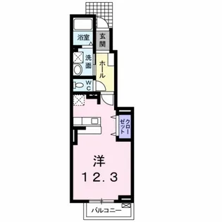 岡山県岡山市中区福泊【アパート】の間取り
