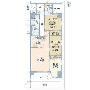 エクセレントシティ市川駅南【1階】の間取り