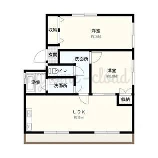 望月マンション【2階】の間取り