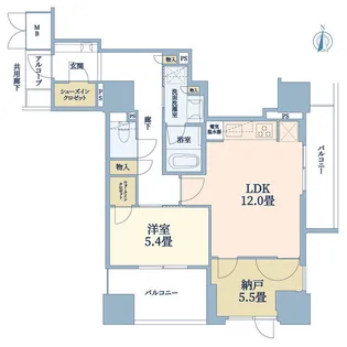 ジオタワー堺筋本町【6階】の間取り
