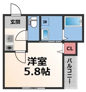 Realize長瀬【1階】の間取り