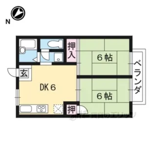 プレジール礒田【2階】の間取り