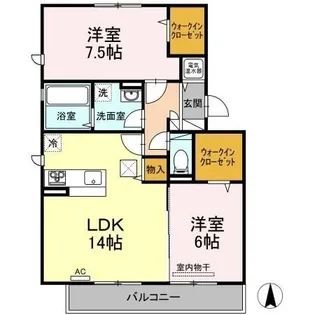ハイツ943 A【1階】の間取り