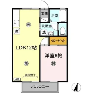 東京都青梅市今井3【アパート】の間取り