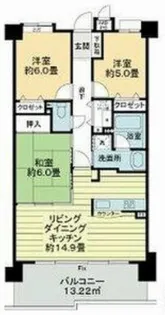 ライオンズマンション三好ヶ丘【7階】の間取り