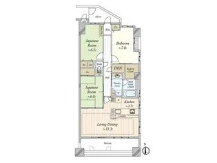 ロイヤルアーク徳川町【11階】の間取り