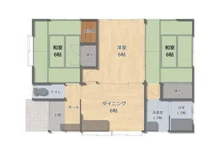福岡県久留米市国分町【一戸建】の間取り