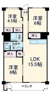 習志野台マンション【7階】の間取り