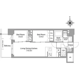 東京都大田区大森西4【マンション】の間取り