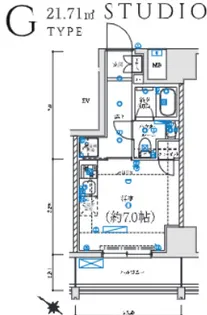 レグゼ 横濱関内【1階】の間取り