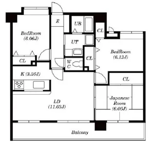 東京都立川市高松町3【マンション】の間取り