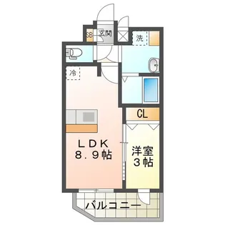 プレサンス四日市諏訪町ブライタス【15階】の間取り
