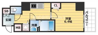 プレサンス松屋町グレース【12階】の間取り