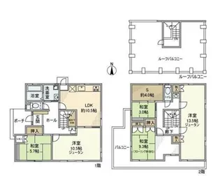東京都目黒区自由が丘3【一戸建】の間取り