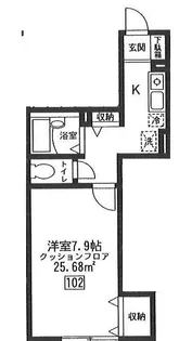 フルールウエハラ【1階】の間取り
