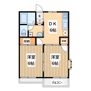 サンクリード高幡【2階】の間取り