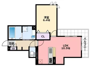 兵庫県西宮市上甲子園4【アパート】の間取り