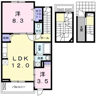 奈良県天理市田部町【アパート】の間取り