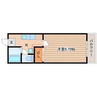 カーサ梅田【1階】の間取り