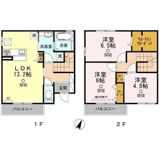 岡山県倉敷市連島町連島【一戸建】の間取り