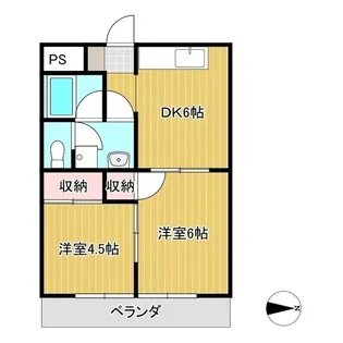 カレント林田【1階】の間取り