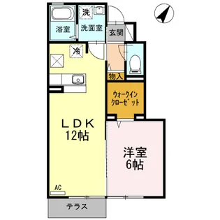 ソレアード A棟【1階】の間取り