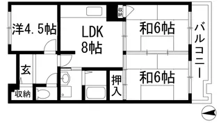 アルビス寺本5号棟【6階】の間取り