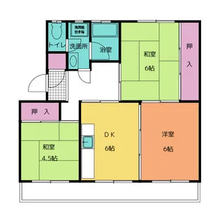 沼津原団地 3号棟【1階】の間取り
