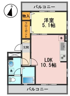 東京都江戸川区東小岩5【アパート】の間取り