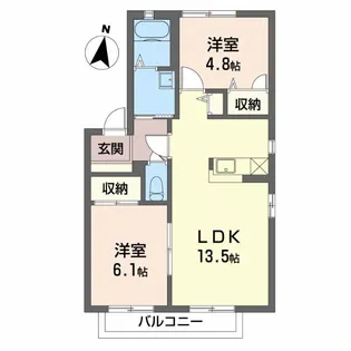 Court Azelia D【1階】の間取り